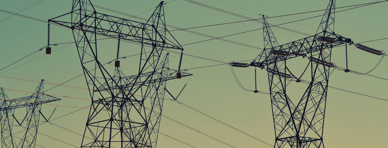 Power lines crossing each other