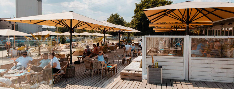 View of the terrace of Stadthafen Recklinghausen